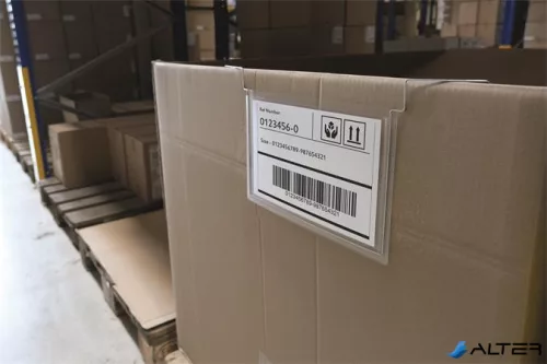 Logisztikai zseb, zsebdróttal, A5, fekvő, PP, DURABLE 'HARD COVER', átlátszó