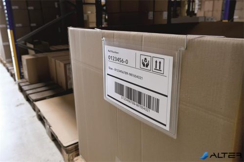 Logisztikai zseb, zsebdróttal, A4, fekvő, PP, DURABLE 'HARD COVER', átlátszó