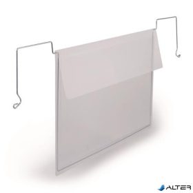 Logisztikai zseb, A5, fekvő, DURABLE, dróttal, áttetsző