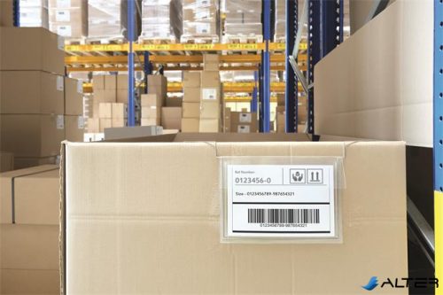 Logisztikai zseb, A5, fekvő, DURABLE, dróttal, áttetsző