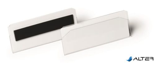 Logisztikai zseb, 100x38 mm, fekvő, DURABLE, mágneses, átlátszó