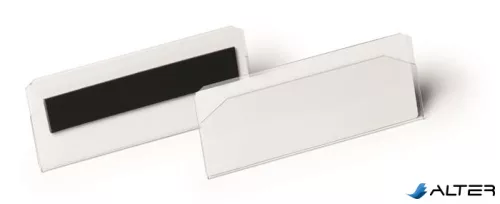 Logisztikai zseb, 100x38 mm, fekvő, DURABLE, mágneses, átlátszó