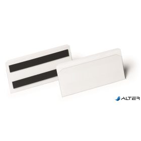   Logisztikai zseb, mágneses, 150x67 mm, fekvő, DURABLE "HARD COVER", átlátszó