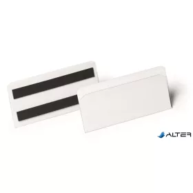   Logisztikai zseb, mágneses, 150x67 mm, fekvő, DURABLE "HARD COVER", átlátszó