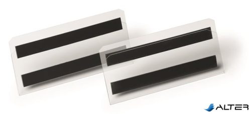 Logisztikai zseb, mágneses, 150x67 mm, fekvő, DURABLE "HARD COVER", átlátszó