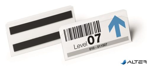 Logisztikai zseb, mágneses, 150x67 mm, fekvő, DURABLE "HARD COVER", átlátszó