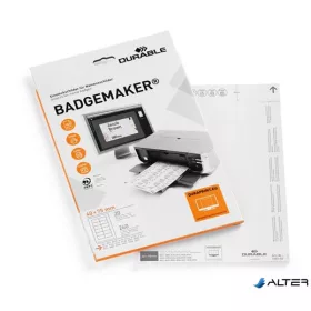 Betétlap, 40x75 mm, DURABLE, fehér