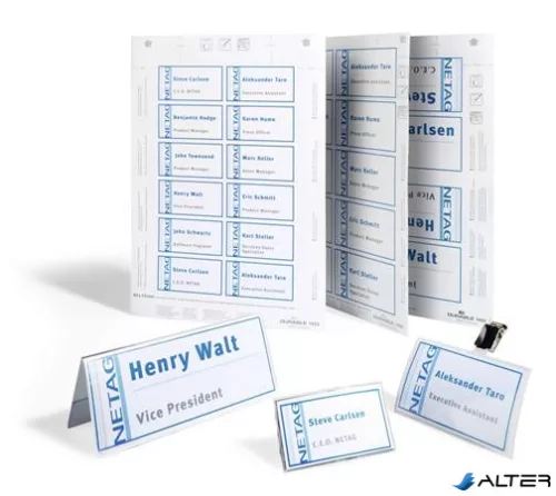 Betétlap, 40x75 mm, DURABLE, fehér