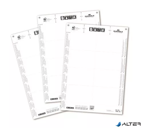 Betétlap, 60x90 mm, DURABLE, fehér