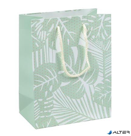 Ajándéktáska, zsinórfüles, 18x23x10 cm, DONAU "Home", vegyes minta