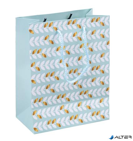 Ajándéktáska, zsinórfüles, 18x23x10 cm, DONAU "Home", vegyes minta