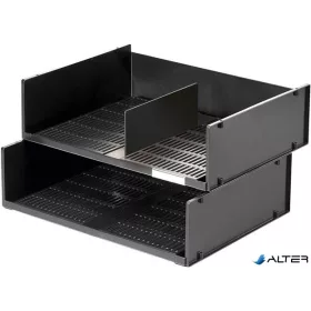   Irattálca, műanyag, fekvő, A3, DURABLE "Optimo", fekete