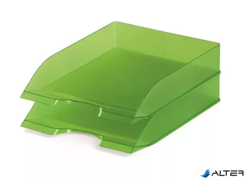 Irattálca, műanyag, DURABLE, "Basic", áttetsző zöld