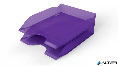 Irattálca, műanyag, DURABLE, 'Basic', áttetsző lila