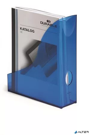 Iratpapucs, műanyag, 73 mm, DURABLE, "Basic", áttetsző kék