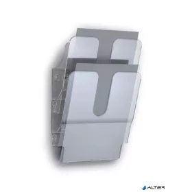   Prospektustartó, fali, álló, A4, DURABLE "FLEXIPLUS 2", áttetsző