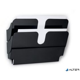   Prospektustartó, fali, fekvő, A4, DURABLE 'FLEXIPLUS 2', fekete