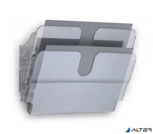 Prospektustartó, fali, fekvő, A4, DURABLE 'FLEXIPLUS 2', áttetsző