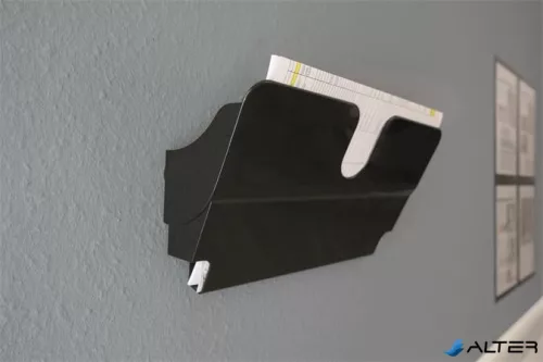 Prospektustartó, fali, fekvő, A4, mágneses, DURABLE "FLEXIPLUS", fekete