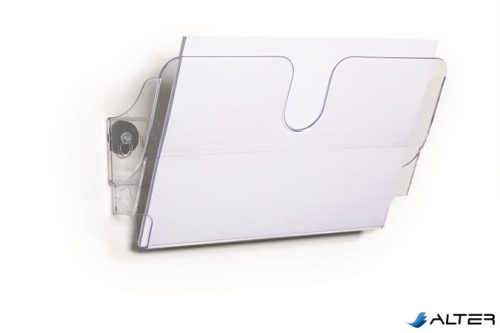 Prospektustartó, fali, fekvő, A4, mágneses, DURABLE "FLEXIPLUS", áttetsző