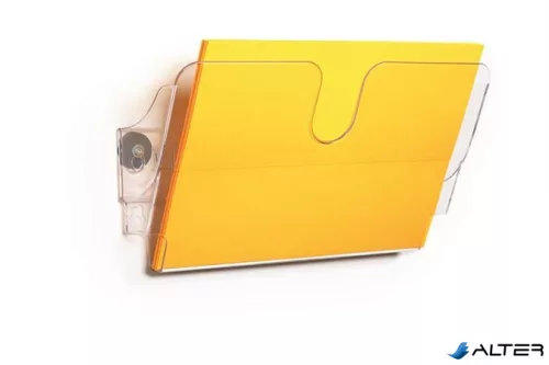 Prospektustartó, fali, fekvő, A4, mágneses, DURABLE "FLEXIPLUS", áttetsző