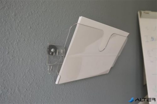 Prospektustartó, fali, fekvő, A4, mágneses, DURABLE "FLEXIPLUS", áttetsző
