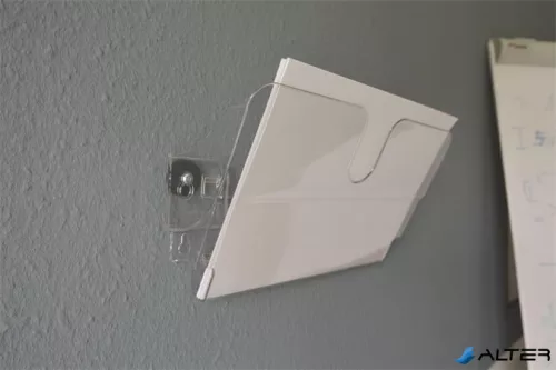 Prospektustartó, fali, fekvő, A4, mágneses, DURABLE "FLEXIPLUS", áttetsző
