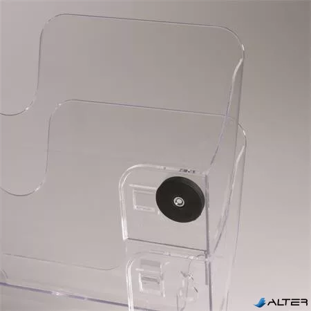 Prospektustartó, fali, fekvő, A4, mágneses, DURABLE "FLEXIPLUS 2", áttetsző