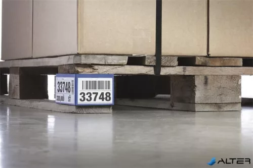 Címketartó zseb, raklapláb, 140x65 mm / 90x65 mm, DURABLE , kék