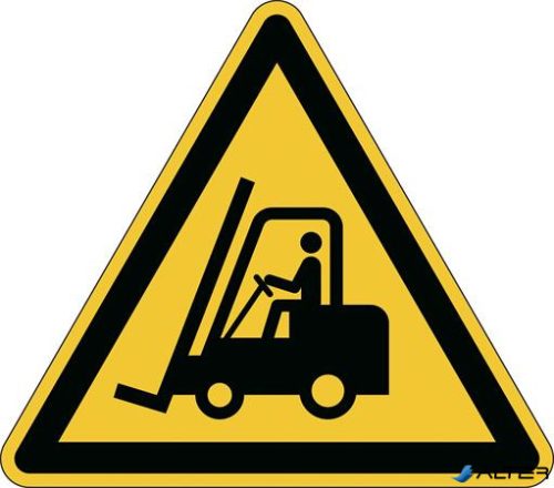Padlójelölő matrica, DURABLE "Vigyázat! Targonca", sárga-fekete