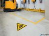 Padlójelölő matrica, DURABLE "Vigyázat! Targonca", sárga-fekete