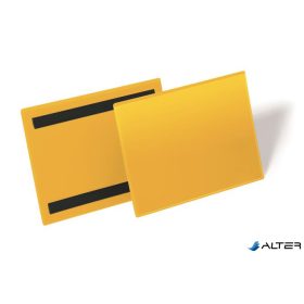 Logisztikai zseb, A5, fekvő, DURABLE, mágnessel, sárga