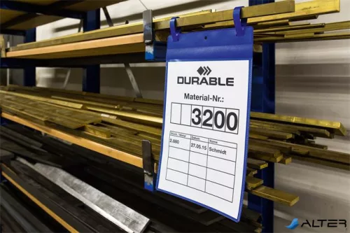 Logisztikai zseb, A4, álló, DURABLE, szalaggal, kék