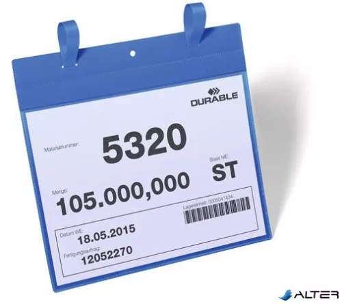 Logisztikai zseb, A4, fekvő, DURABLE, szalaggal, sötétkék