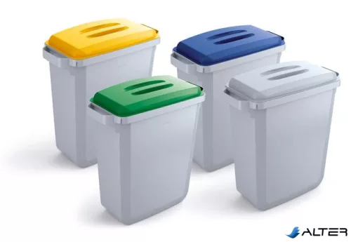 Tető, 60 l-es szemeteshez, műanyag, DURABLE 'Durabin®', sárga