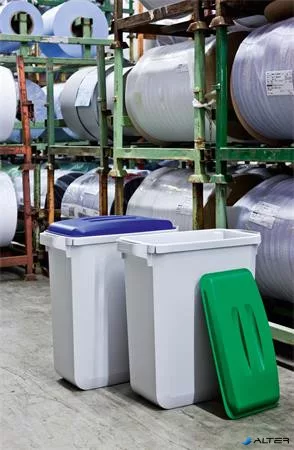Tető, 60 l-es szemeteshez, műanyag, DURABLE 'Durabin®', sárga
