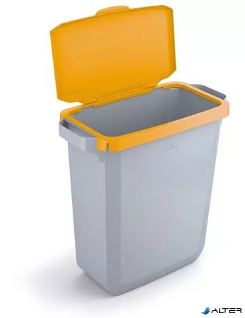 Nyitható tető, 60 l-es szemeteshez, műanyag, DURABLE 'Durabin®', sárga