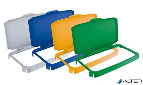 Nyitható tető, 60 l-es szemeteshez, műanyag, DURABLE 'Durabin®', sárga