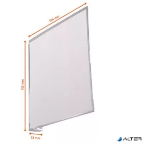   Információs tábla, 149x149 mm, öntapadó, DURABLE, áttetsző