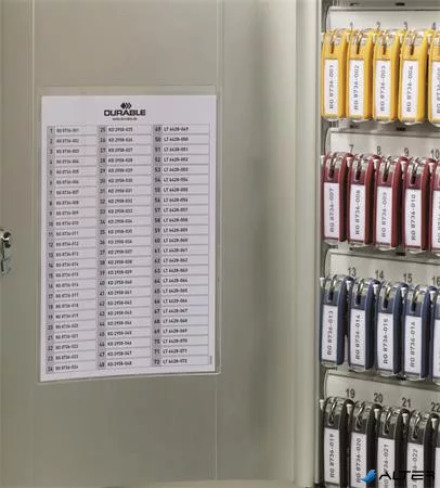 Zárható kulcsszekrény, 48 kulcs, DURABLE "KEY BOX",ezüst