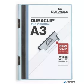   Gyorsfűző, klipes, A3, DURABLE "DURACLIP® 60", kék