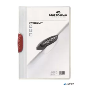   Gyorsfűző, klipes, A4, DURABLE 'Swingclip® 30', piros