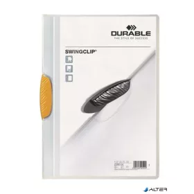   Gyorsfűző, klipes, A4, DURABLE 'Swingclip® 30', sárga