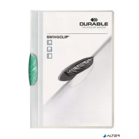   Gyorsfűző, klipes, A4, DURABLE 'Swingclip® 30', sötétzöld