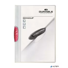   Gyorsfűző, klipes, A4, DURABLE 'Swingclip® 30', bíbor