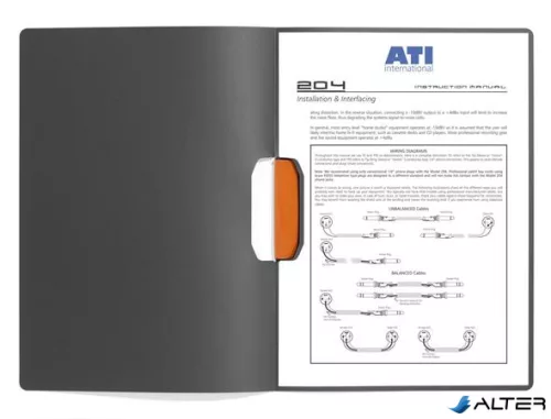 Gyorsfűző, klipes, A4, DURABLE "DURASWING® COLOR 30", narancssárga