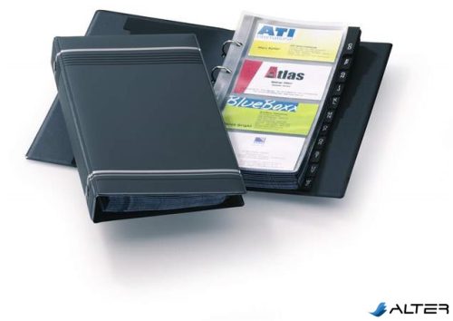 Névjegykártyatartó, 200 db-os, A-Z regiszterrel, álló, DURABLE "VISIFIX®", szürke