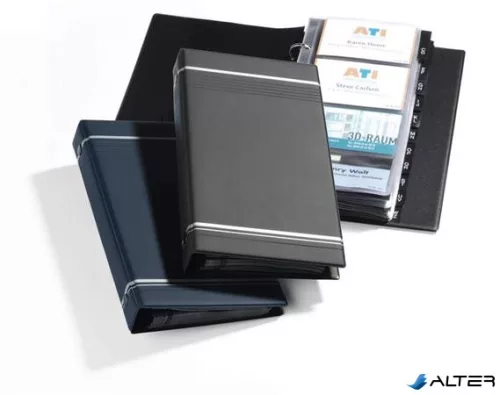 Névjegykártyatartó, 200 db-os, A-Z regiszterrel, álló, DURABLE "VISIFIX®", szürke