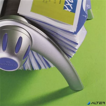 Névjegykártyatartó, műanyag, 400 db-os, forgatható, fekvő, DURABLE, "VISIFIX®", ezüst
