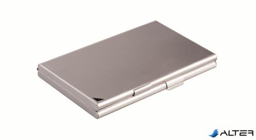 Névjegykártyatartó tárca, fém, 20 db-os, DURABLE "CARD BOX DUO", ezüst
